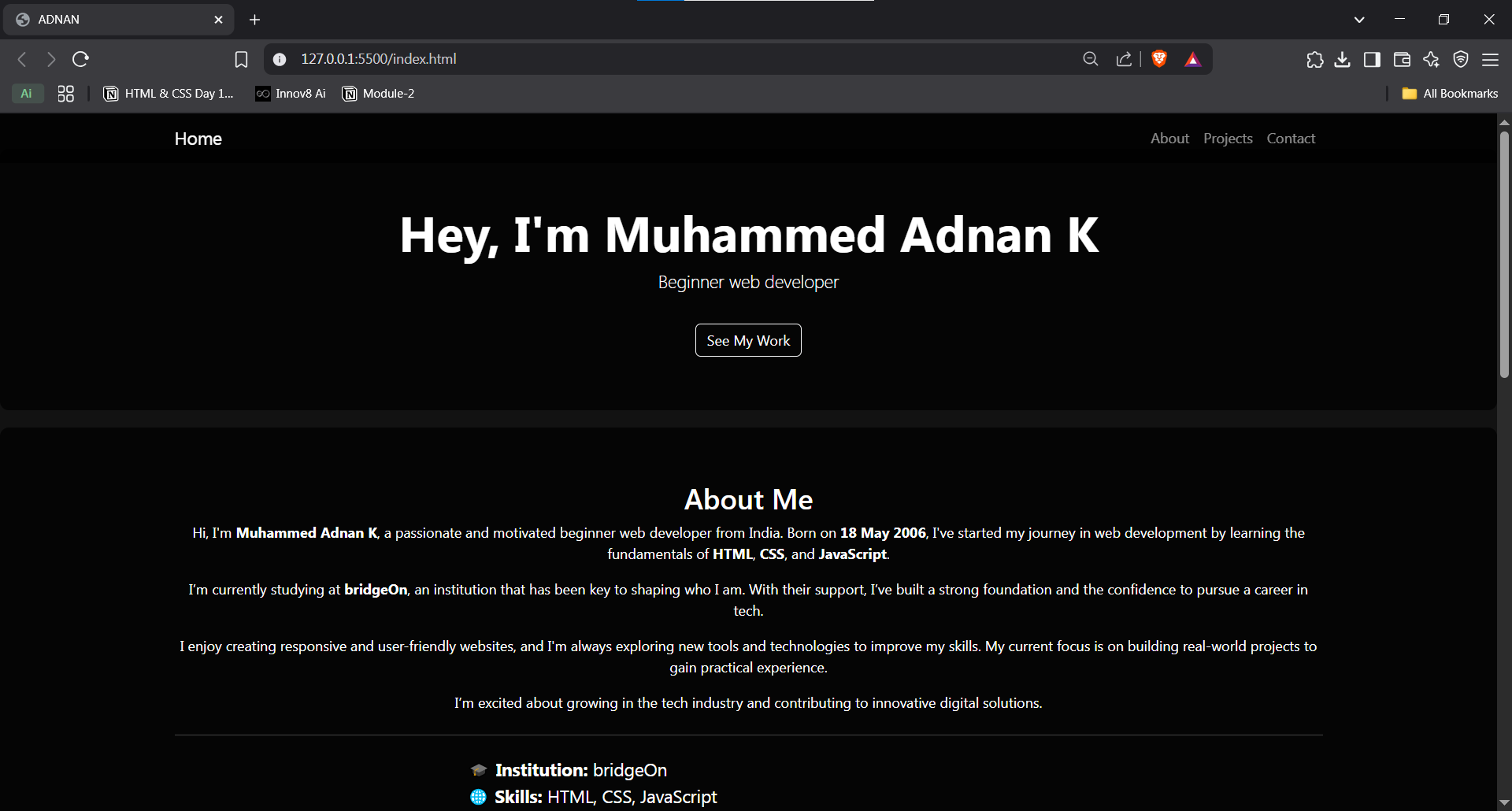Portfolio Website